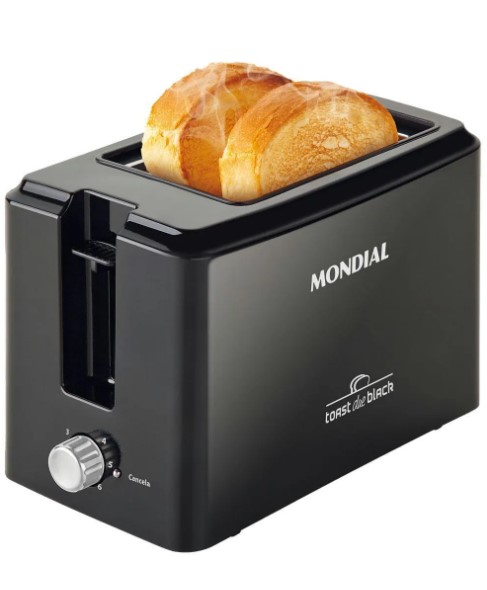 Mondial – Torradeira Toast Due Black 127 V ou 220v