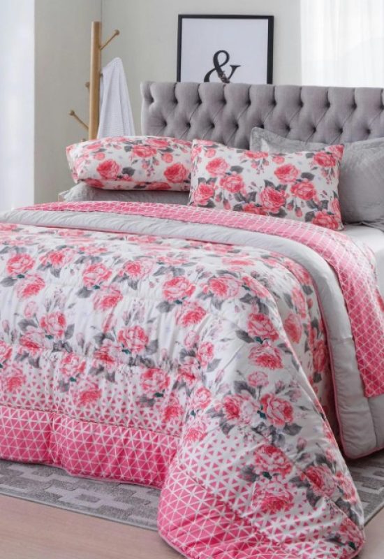Sultan – Jogo de Cama Rosa Casal 4 Peças